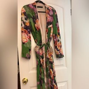 Zara Floral Green and Purple Kimono